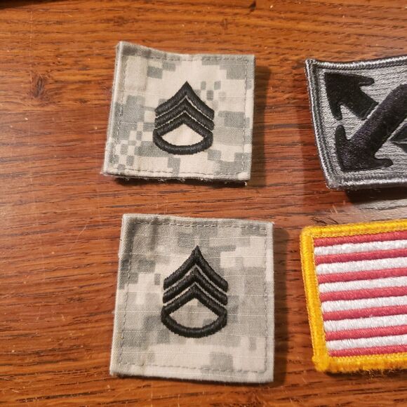 Military Patches Hook & Loop Removable Lot Of 5 American Flag Etc - Picture 2 of 9